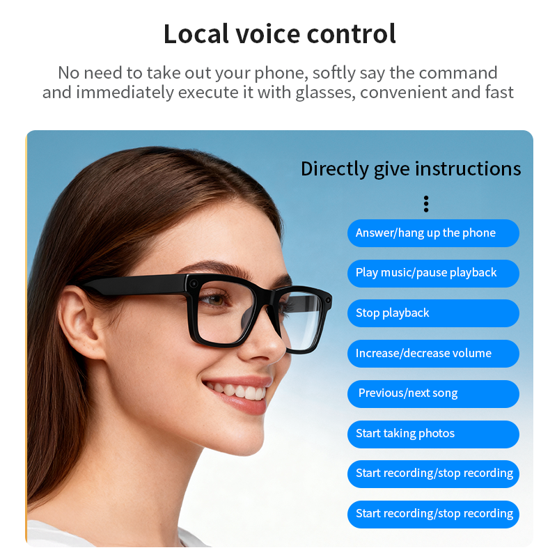 Y15 AI Camera Smart Glasses